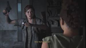 So Ellie has a fully functioning gun with a bunch of ammo but she for some  reason decides it's a great idea to try and hit Nora with it rather than  just