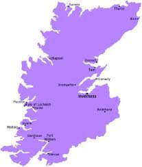 Experience the rivers and scots pine forests of the hilly scottish highlands. Highland Scotland Map Mapsof Net