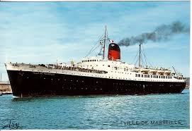 Ville De Marseille 1951 Passenger Ship Cargo Liner Steamship