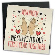 This set is sure to be the center of many celebrations and date nights in the future. 1st Anniversary Card First Anniversary Gift For Him Her Boyfriend Girlfriend 5056293516433 Ebay