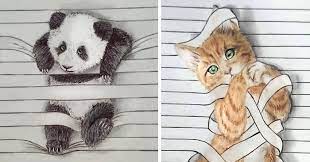66 cool and easy things to draw. I Draw Animals That Don T Want To Stay Between The Lines Bored Panda