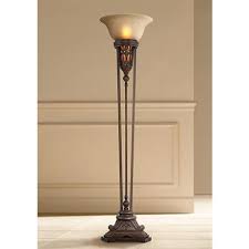 Fleur De Lis Champagne Glass And Bronze Torchiere Floor Lamp T3887 Lamps Plus Torchiere Floor Lamp Lamp Floor Lamp