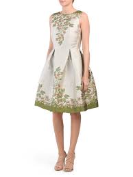 Stacked Floral Jacquard Cocktail Dress Dresses Womens Dress Suits Dusty Pink Bridesmaid Dresses