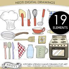 Kitchen Utensils Clip Art Set Png Commercial And Personal By Nedti Tatoo Gourmet