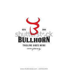 Letter B Initial Horn Bull Logo Stock Vector Royalty Free 1425422450 Bull Logo Lettering Letter B