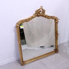 Made of pecan shell resin. Lot Art Gold French Style Over Mantle Mirror