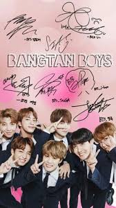 Bts Bangtan Boys Signature Wallpaper Lucu Bts Gambar