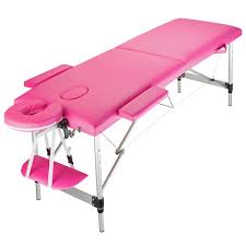 2 Sections Folding Portable Aluminum Foot Beauty Massage Table 60cm Wide Pink In 2020 Massage Table Beauty Furniture Massage Bed