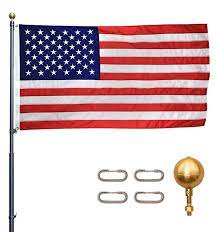 Quality uk manufactured flagpoles and flags. Titan Telescoping Flag Poles Silver 25ft Heavy Duty Aluminum Flag Pole Kit Hardware To Hang 2 Flags And American Flag Walmart Com Walmart Com
