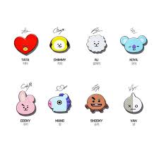 Love yourself bts logo png; Bt21 Griptop Bts Smartphone Stand Official Bts Product Bts Drawings Bts Name Bts Chibi