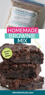 Homemade Brownie Mix With Free Printable Labels Recipe In 2020 Homemade Brownie Mix Homemade Brownies Brownie Mix