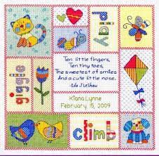 If you are unable to find the perfect cross stitch pattern for your situation, look for one that is almost. Cross Stitch Kit Patchwork Baby Birth Record From Baby Hugs Baby Cross Stitch Patterns Cross Stitch Patterns Free Baby Cross