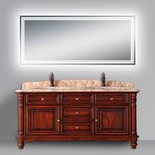 Standard bathroom vanity height is 32″. Luna 68 Polished Edge Back Lit Led Mirror 30 Height Bathroom Vanities Wholesale Inc