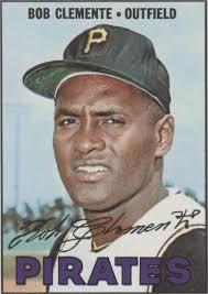 1968 TOPPS 1967 NL BATTING LEADERS ROBERTO CLEMENTE GONZALEZ #1 VG/EX. B