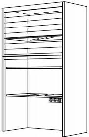 Nobilia Aufsatzschrank Glas Jalousie 3 Glaseinlegeboden 3 Steckdosen Jalousien Nobilia Schrank