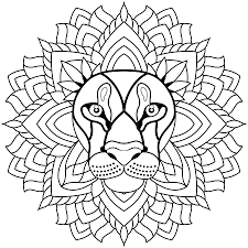 mandala lion coloriage animaux voitures