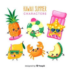 Telechargez Collection De Personnages D Ete Kawaii Gratuitement Kawaii Griffonnages Kawaii Personnages