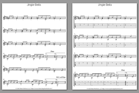 Free Guitar Pdf W Tabs Jingle Bells For Christmas Fun