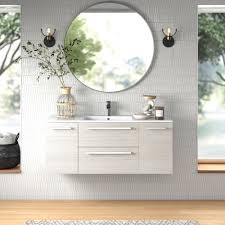 A wide range of wall hung bathroom cabinets with doors discover our wall hung vanity units online catalogue, find the perfect bathroom cabinet has never. Wayfair Wall Mounted Floating Bathroom Vanities You Ll Love In 2021