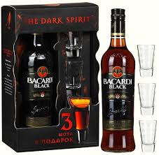 Set Bacardi Black Gift Box With 3 Shots Bacardi Black Gift Box With 3 Shots Price Reviews