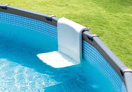 Clean up the pool ladder and check its condition before you secure it back on to the above ground pool. Amazon Com Intex Pool Bench Foldable Seat For Above Ground Pools Toys Games