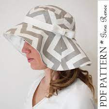 Womens Sunhat Pattern Floppy Brim Hat Pattern Hat Sewing Etsy Hat Patterns To Sew Sunhat Pattern Sewing Hats