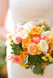 Wedding bouquets orange and pink. Wedding Flowers Bouquets Peach Bouquet Flower Bouquet Wedding Wedding Flower Photos