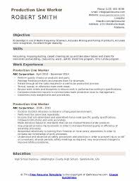 production line worker resume samples