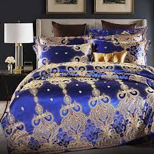 You may discovered one other light blue and gold bedding higher design concepts. Luxury Royal Blue Gold Jacquard Queen Tribute Silk 600tc Duvet Cover Set Blue Bedroom Decor Bed Linens Luxury Luxury Bedding