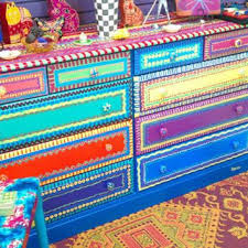 Mexican Painted Tables Hand Painted Furniture Dresser With Ten Drawers Hand Painted Furniture Whimsical Furniture Painted Dresser