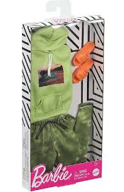 Product title barbie ken fashionistas doll #139 with red hair and. Barbie Fashions Pack Ken Doll Clothes With Green Hoodie Camo Joggers Sandals Buy Online In Angola At Angola Desertcart Com Productid 212778325