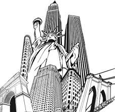 Liberty enlightening the world), ou simplement liberté, plus connue sous le nom de statue de la liberté (statue of liberty). Coloriage Anti Stress New York Statue De La Liberte Et Buildings 3