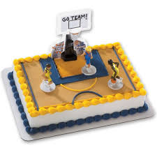 I'm absolutely awful at embellishing birthday celebration cakes. Basketball All Net Decoset Cake Decoration Boys Walmart Com Walmart Com