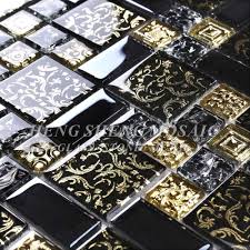 Black And Gold Kitchen Tiles Arabesque Gold Line Laminated Black Glass Art Flower Mosaic Pattern Tiles For Kitchen Backsplash Wall Buy Mosaic Art Flower Pattern Mosaic Tile Arabesque New Mosaic Flowers Flower Pattern Design Mosaic Patterns