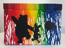 Winnie The Pooh Crayon Art Disney Crayon Art Diy Canvas Art Crayon Art Melted