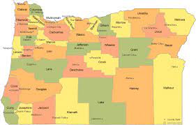 Oregon State Map With Cities Oregon County Map