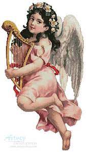 Stitch cross angel pattern cruz punto patterns little simple pdf angelitos christmas instant counted angels angeles easy patrones kid beginners. Angel With Harp Cross Stitch Pattern By Tereena Clarke Crosstitch Com