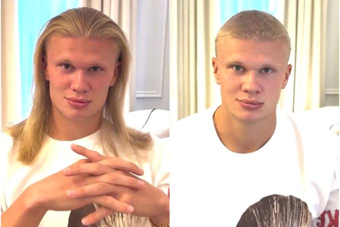 Erling Haaland Hair Secrets with his iconic long blonde hairstyle