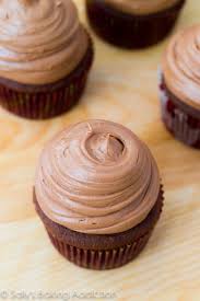 Chocolate Cupcakes With Creamy Nutella Frosting By Sallysbakingaddiction Com Nutella Recipes Frosting Recipes Nutella Frosting Recipe