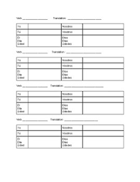 Conjugation Sheet Worksheets Teaching Resources Tpt