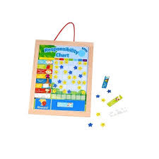 Toddle Toy Wooden Responsibility Chart Kids Magnetic