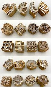 Hand Carved Wooden Block Printed Indian Stamps Wood Printing Stamping Supplies Hand Carved Stamps Stamp Carving Clay Stamps