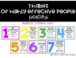 7 Habits Posters This Poster Set Is Inspired By Stephen R Covey 39 S 7 Habits Of Highly Effective Peopl 7 Habits Posters Highly Effective People Leader In Me