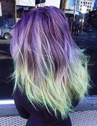 31 Colorful Hair Looks To Inspire Your Next Dye Job Stayglam Green Hair Ombre Purple And Green Hair Short Green Hair