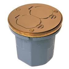 Raco Round Cast Iron Floor Box For Concrete Tile Or Wood Floors 6224 The Home Depot Floor Boxes Wood Floors Floor Outlets