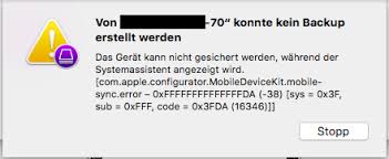 Could Not Create A Backup The Device Is Apple Community