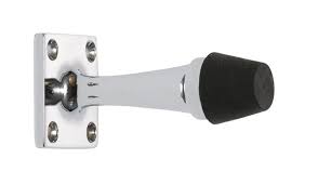 I had this issue when i first moved in with my girlfriend. Door Stopper 75mm Polished Chrome Wall Mounted Door Stop Door Stopper Chrome Door Handles Chrome