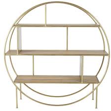 Etagere Ronde En Metal Coloris Laiton Et Manguier Louxor Maisons Du Monde En 2020 Etagere Ronde Etagere Metallique Maison Du Monde