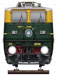 Indian Locomotive Class Wap 1 Homed At The Royapuram Shed Train Drawing Indian Railway Train Train