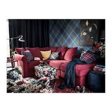 Junhild Kissenbezug Blau Rot Ikea Deutschland Burgundy Living Room Corner Cushions Cushion Cover